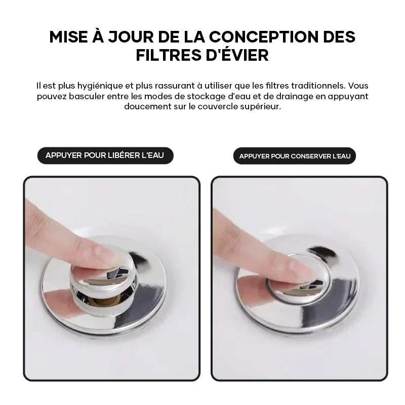 Bouchon de Drain Multifonction en Acier Inoxydable