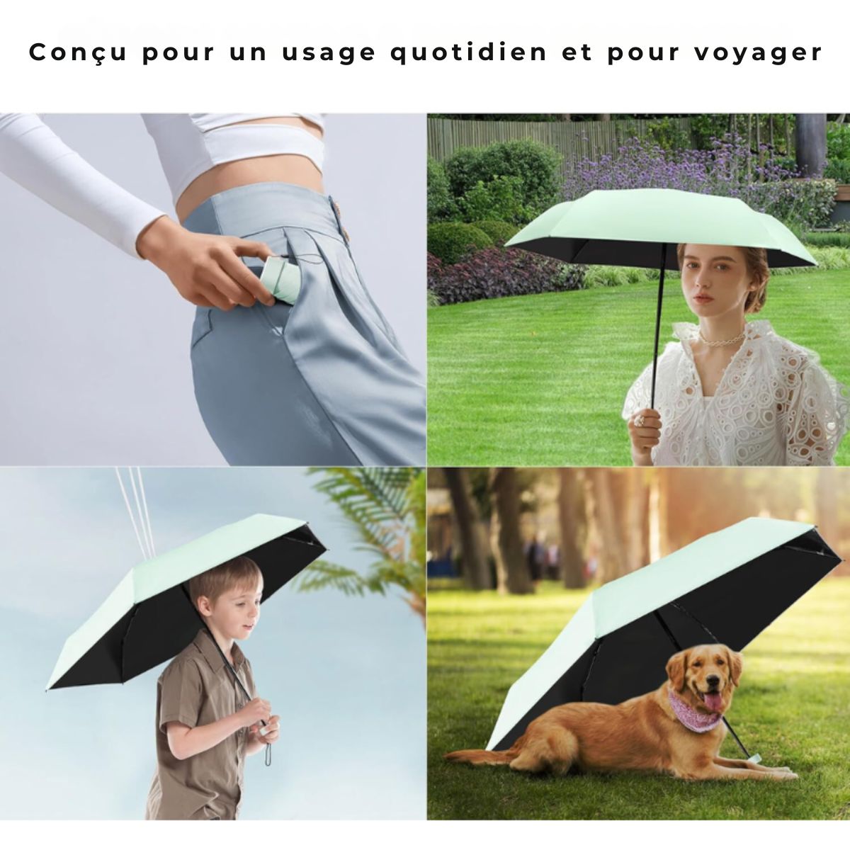 Mini-parapluie RainMate | Facile à emporter avec vous - Toujours au sec | Le plus petit parapluie 2024 (1+1 GRATUIT)