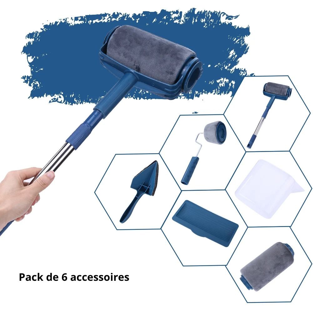 Nouveau Rouleau à Peinture Anti Goutte + Lot de 5 accessoires